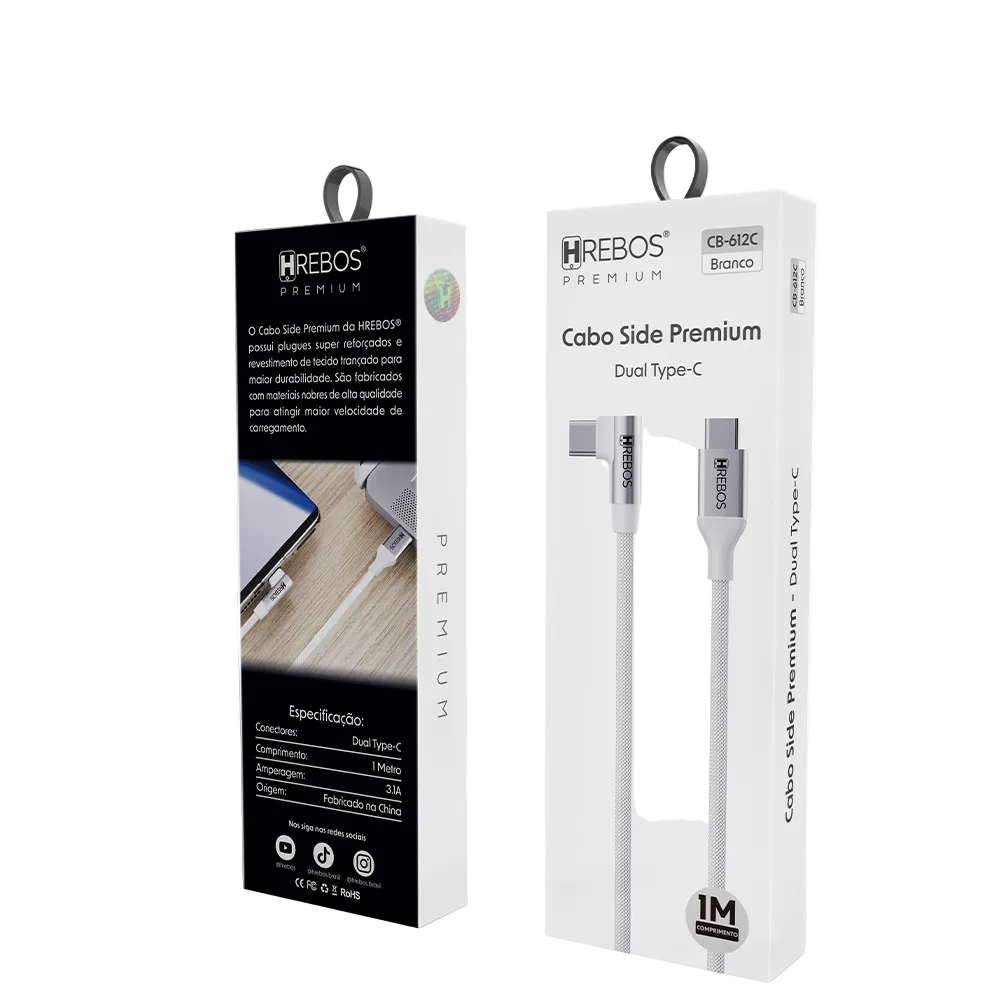 Cabo Side Premium Tipo-C x Tipo-C 1m