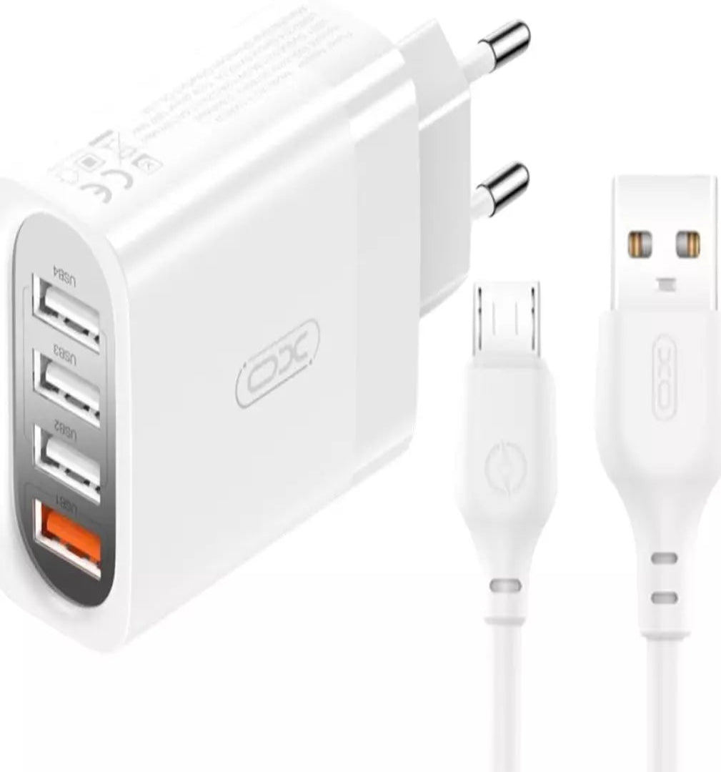 Kit Carregador Turbo 18W com Cabo USB x Usb-C - XO-l100c