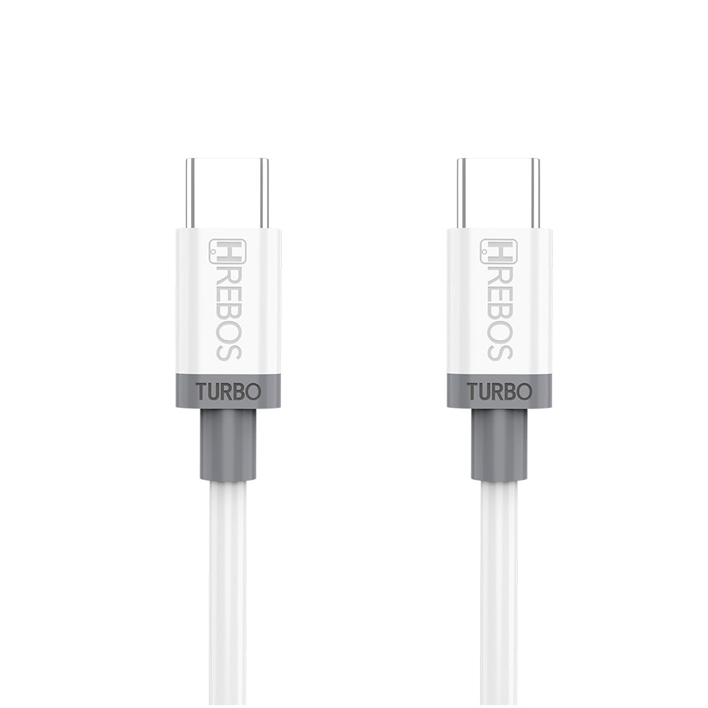 Cabo Turbo First White 100w Tipo-C x Tipo-C 2m