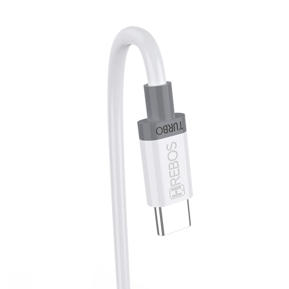 Cabo Turbo First White 100w Tipo-C x Tipo-C 2m