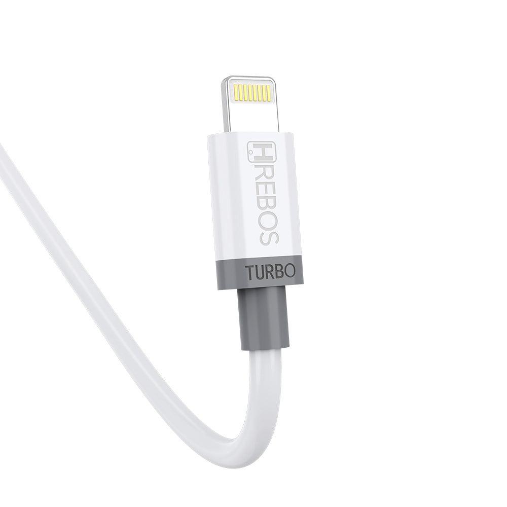 Cabo Turbo First White 30w Tipo-C x Lightning 2m