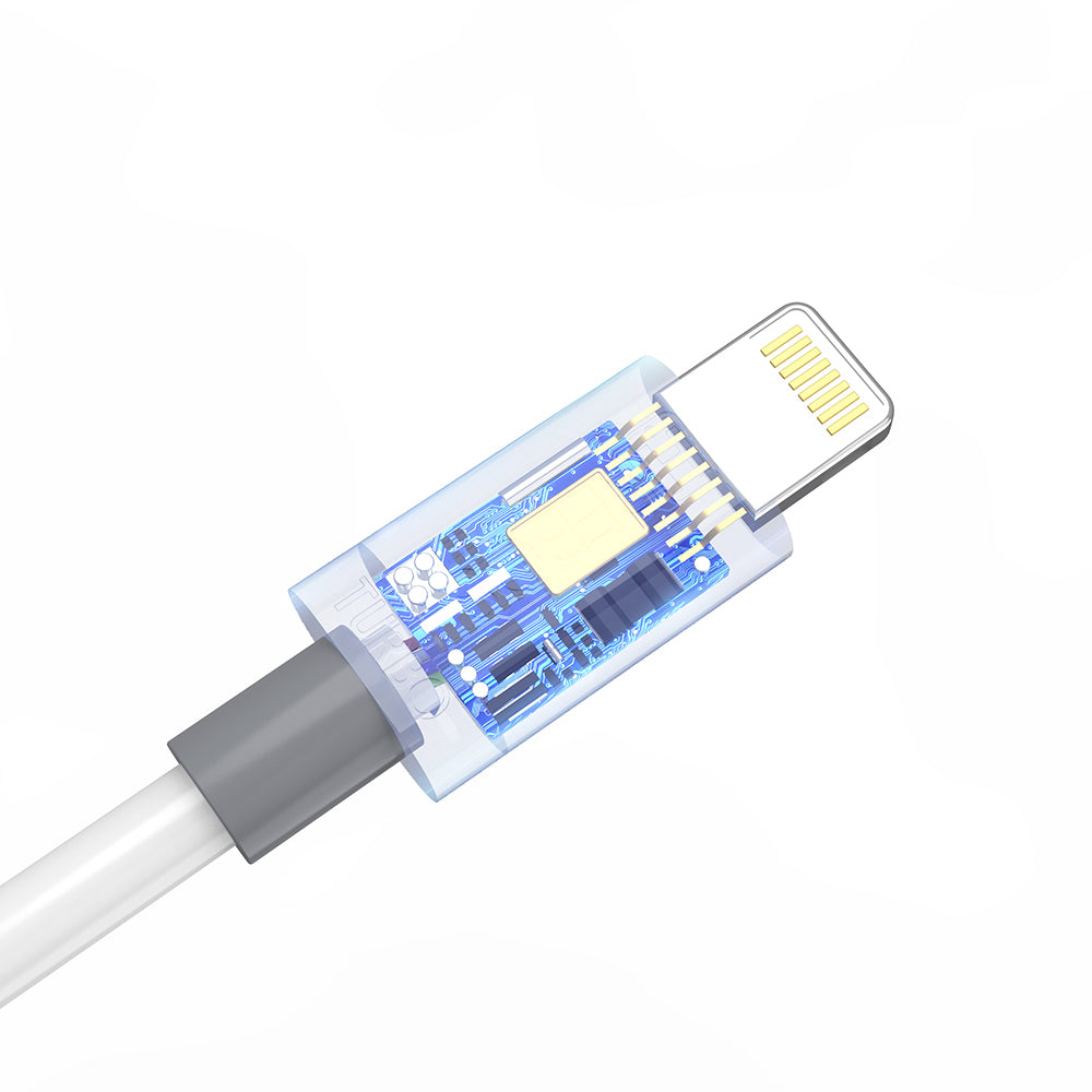 Cabo Turbo First White 30w Tipo-C x Lightning 2m