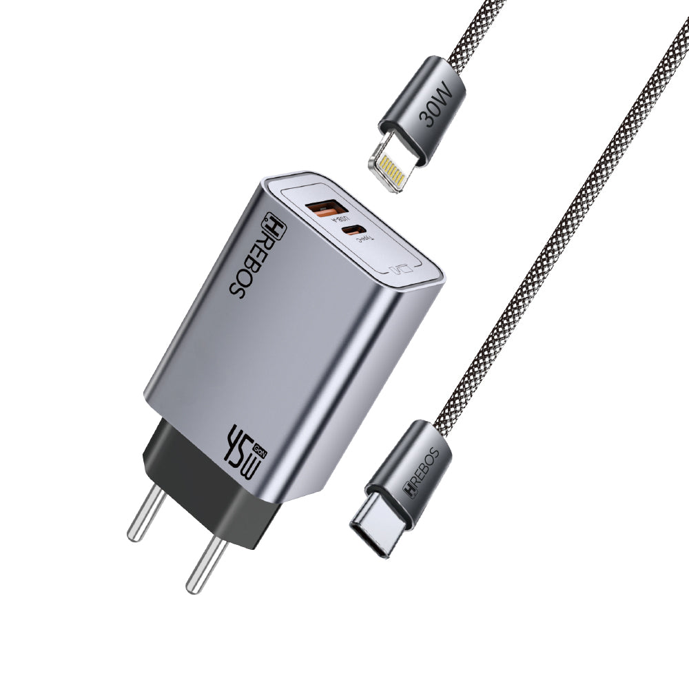 Kit Carregador Maxion Charge 45w Tipo-C x Lightning