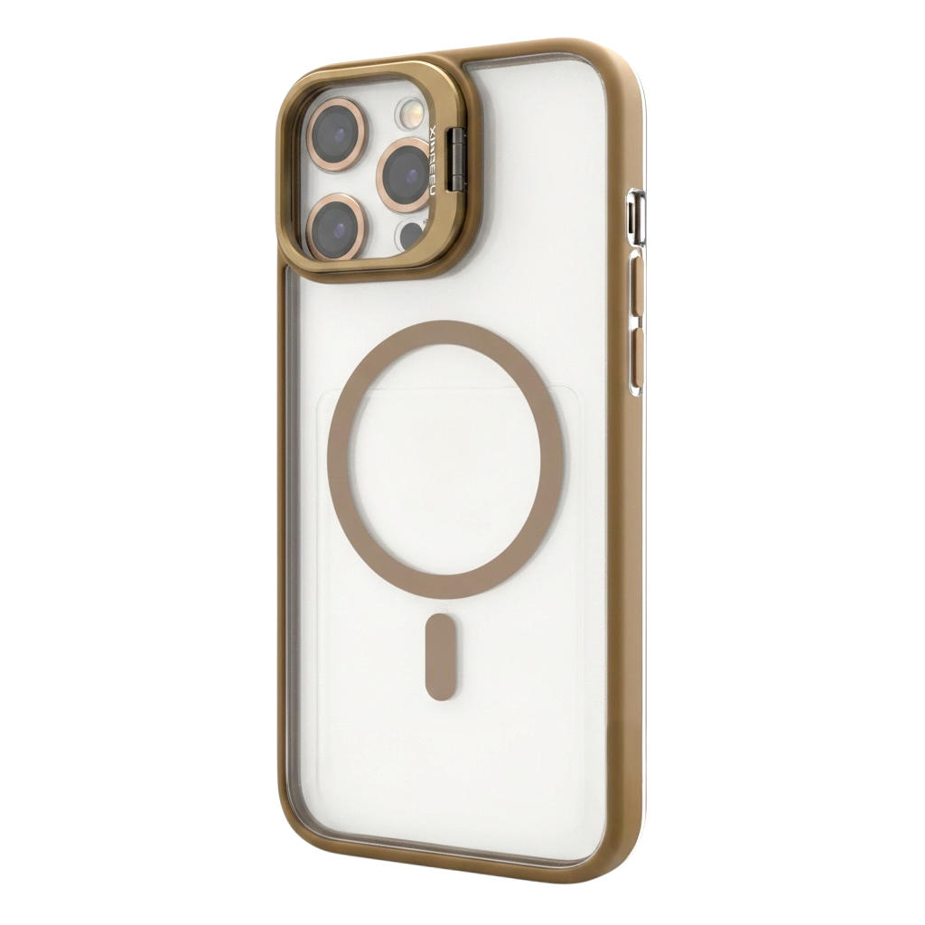 Capa Magnética Veryria iPhone 12 Pro Max Transparente com Marrom