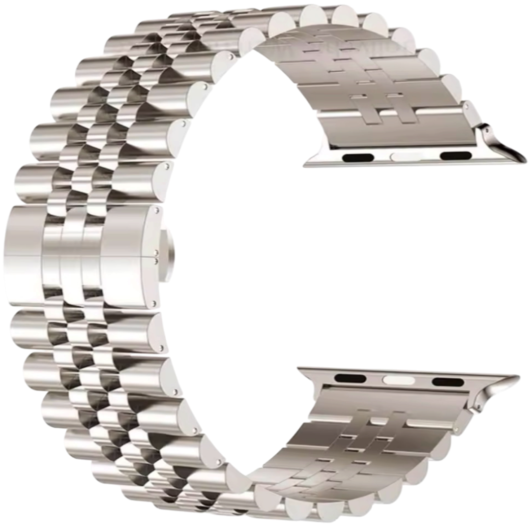 Pulseira Apple Watch Aço Flex Prata