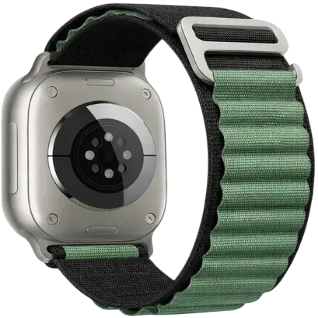 Pulseira Apple Watch Tecido Verde com Preto