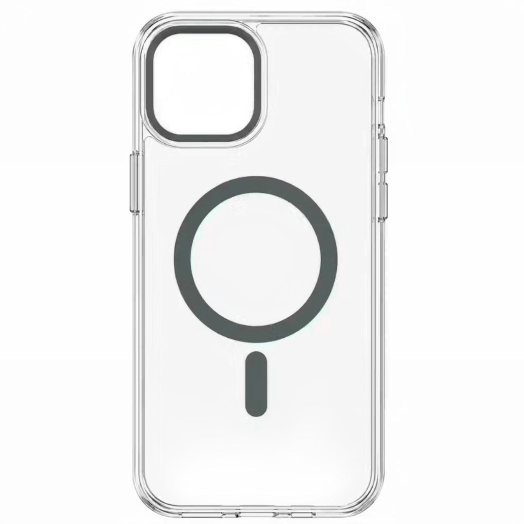 Capa Magnética Gear4 Crystal Palace iPhone 15 Pro Transparente com Azul