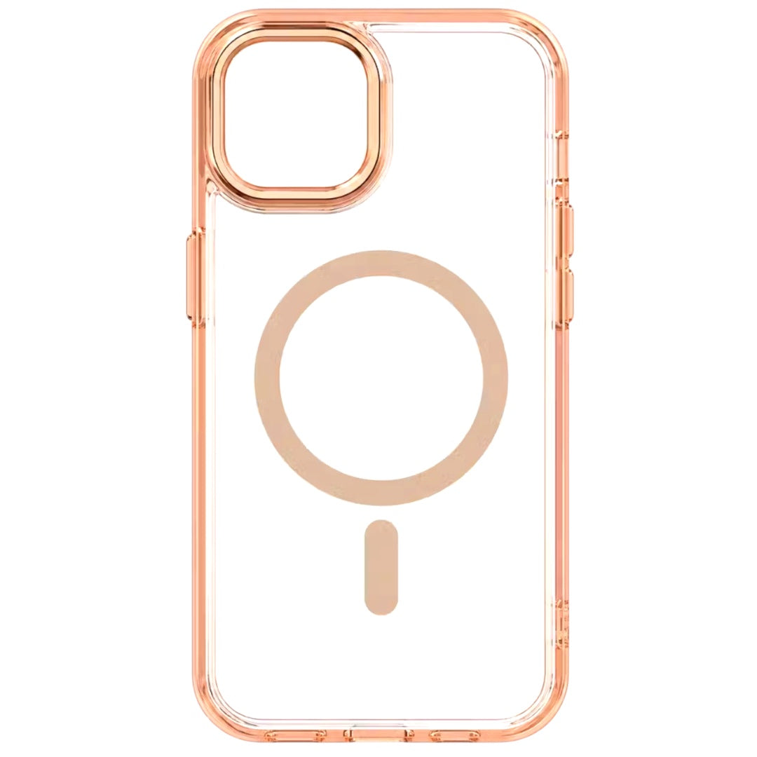 Capa Magnética Gear4 Crystal Palace iPhone 15 Pro Transparente com Dourado