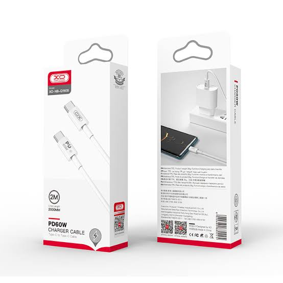 Cabo Tipo-C x Tipo-C / 60W / 20v / XO-NB-Q190B – XO
