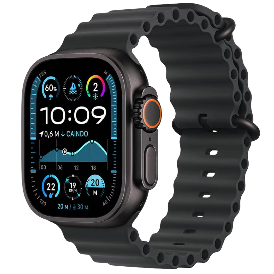 Pulseira Apple Watch Silicone Oceano Preta