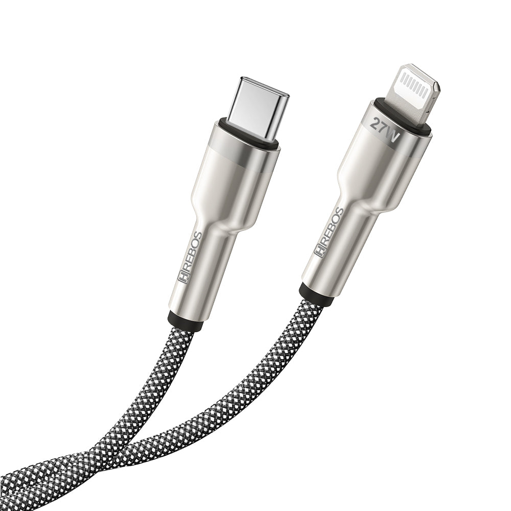 Cabo Metal Waves 27w Tipo-C x Lightning 1m