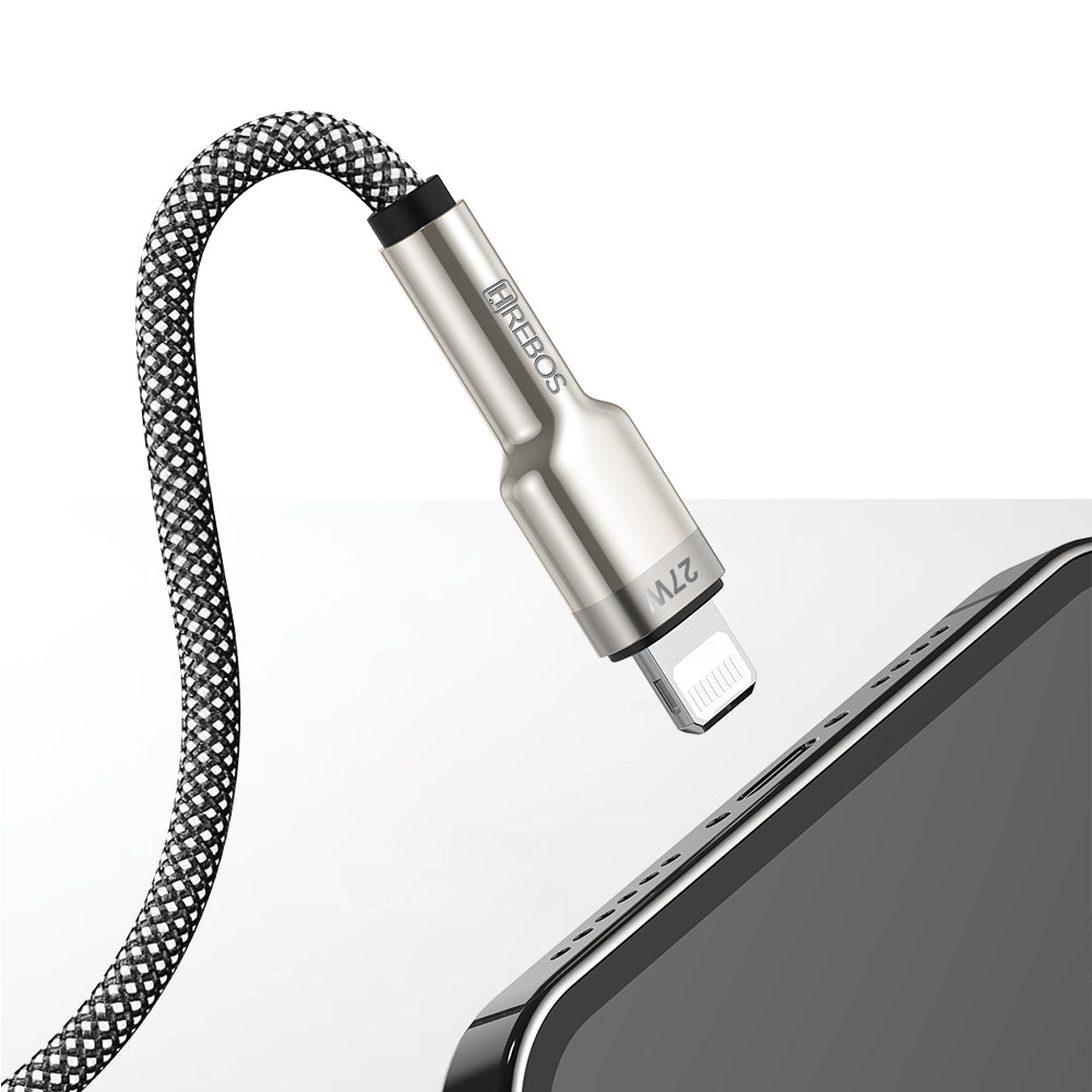 Cabo Metal Waves 27w Tipo-C x Lightning 1m