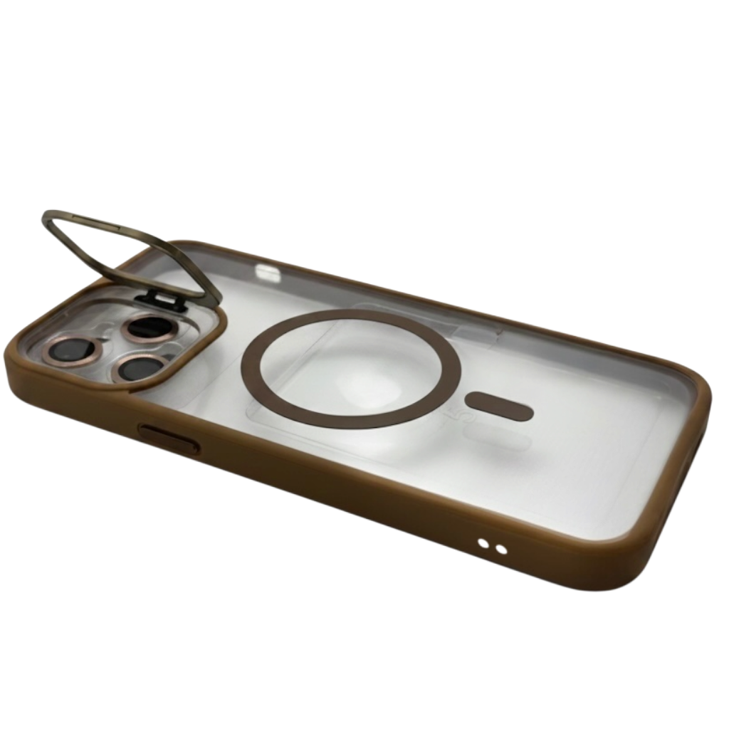 Capa Magnética Veryria iPhone 12 Pro Max Transparente com Marrom