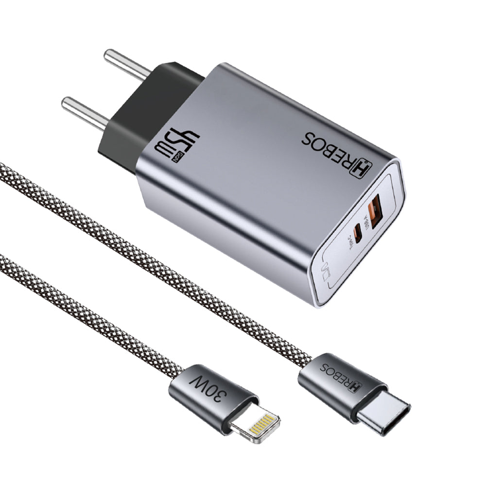 Kit Carregador Maxion Charge 45w Tipo-C x Lightning