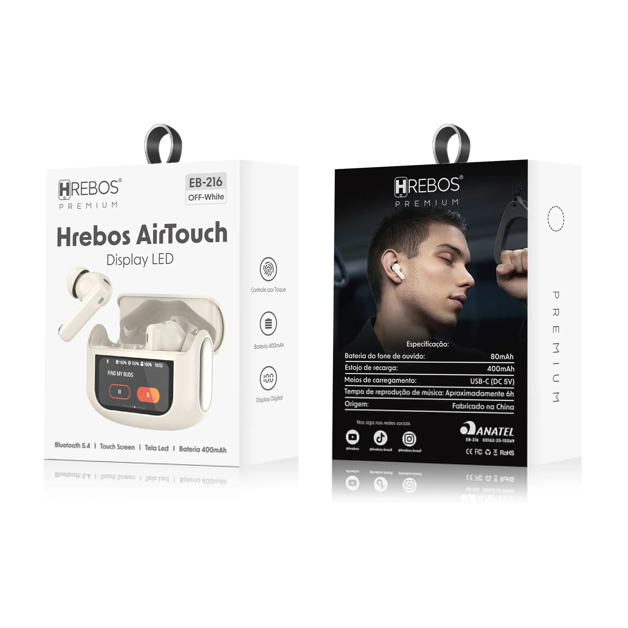 Fone Bluetooth Hrebos AirTouch