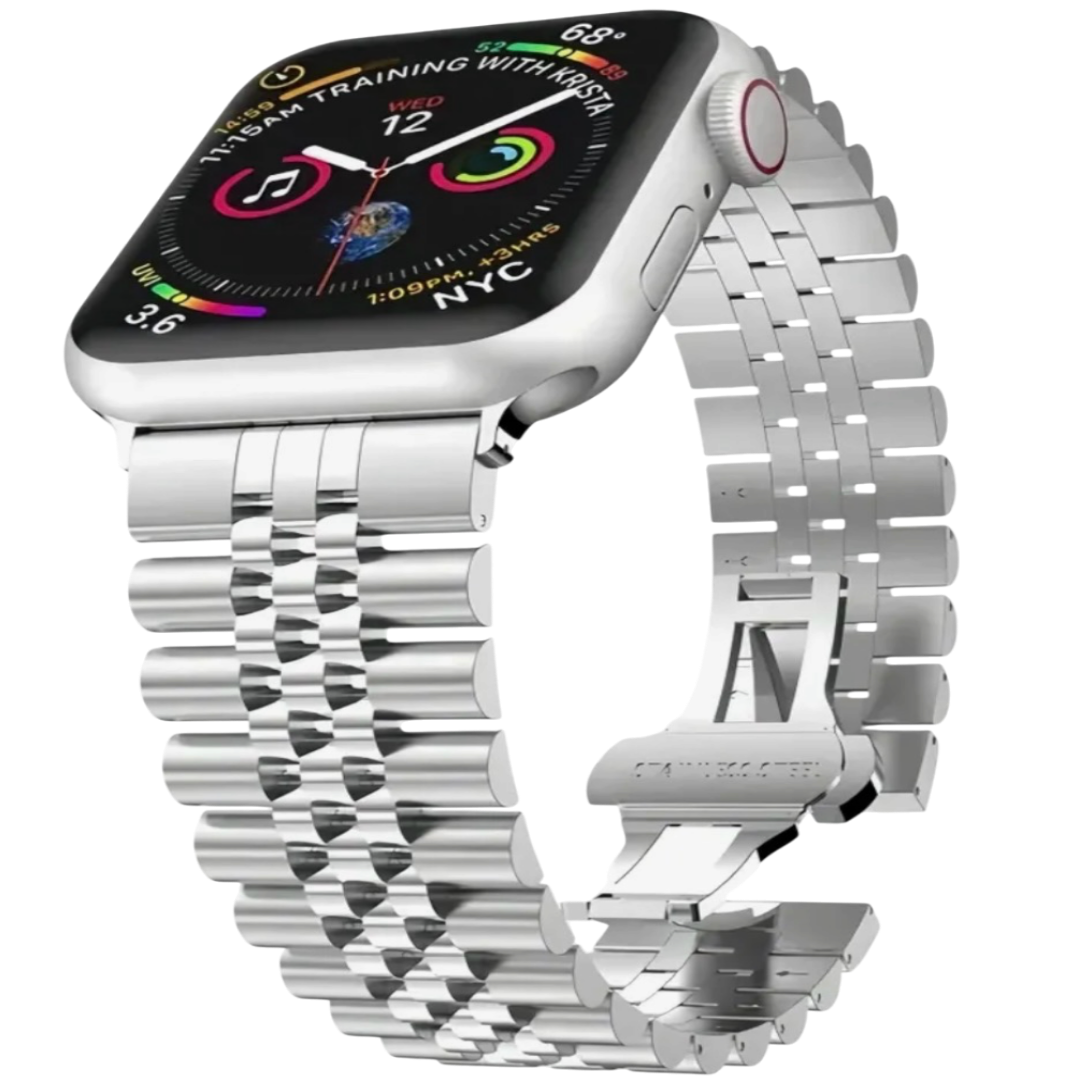Pulseira Apple Watch Aço Flex Prata