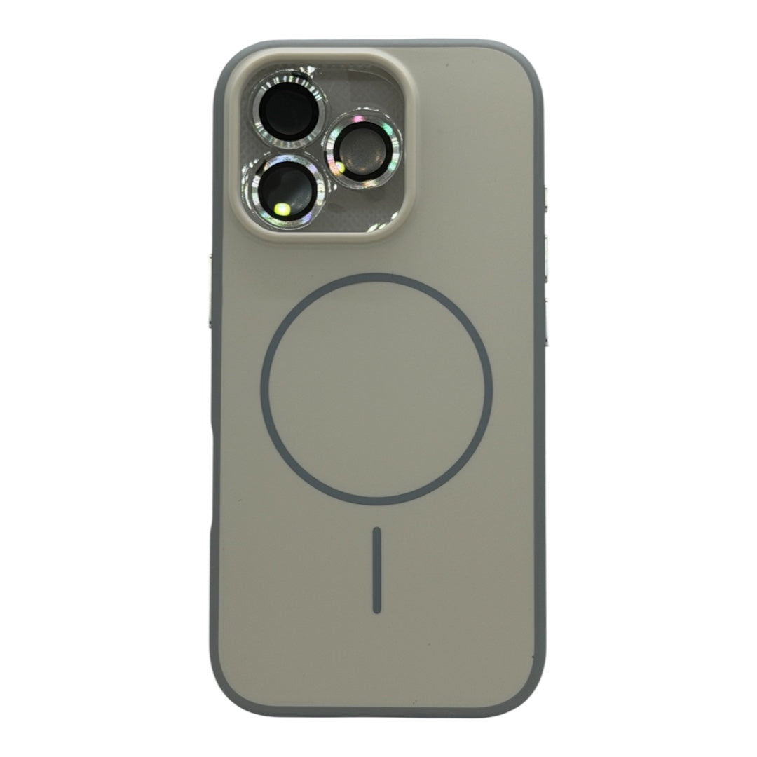 Capa Magnética G`modelo New Skin iPhone 16 Pro Creme