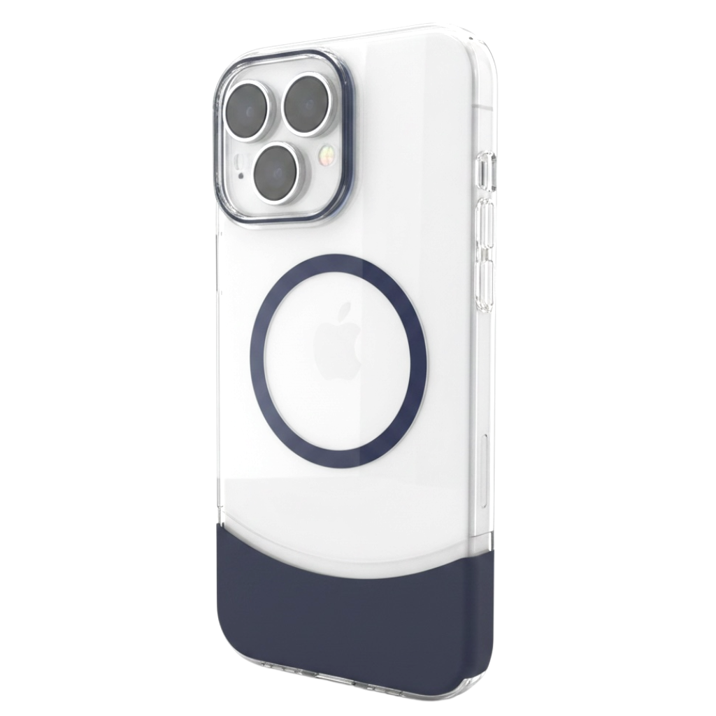 Capa Magnética Zcom iPhone 16 Pro Max Transparente com Azul