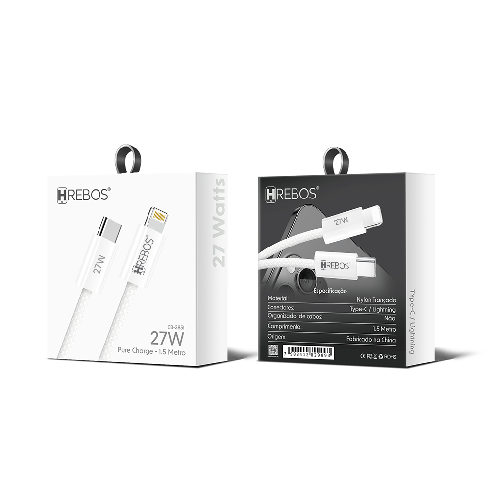 Cabo Pure Charge 27w Tipo-C x Lightning 1,5m