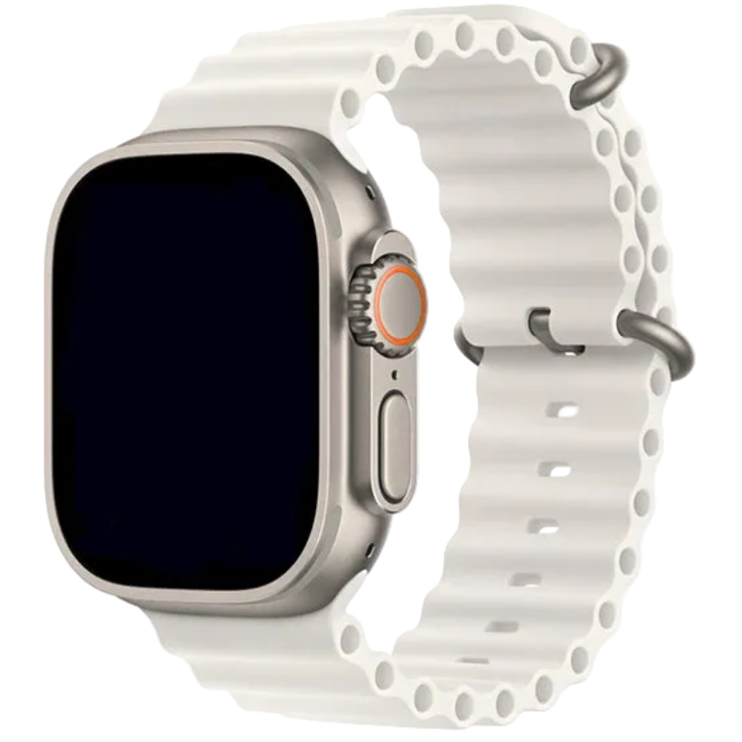 Pulseira Apple Watch Silicone Oceano Branca